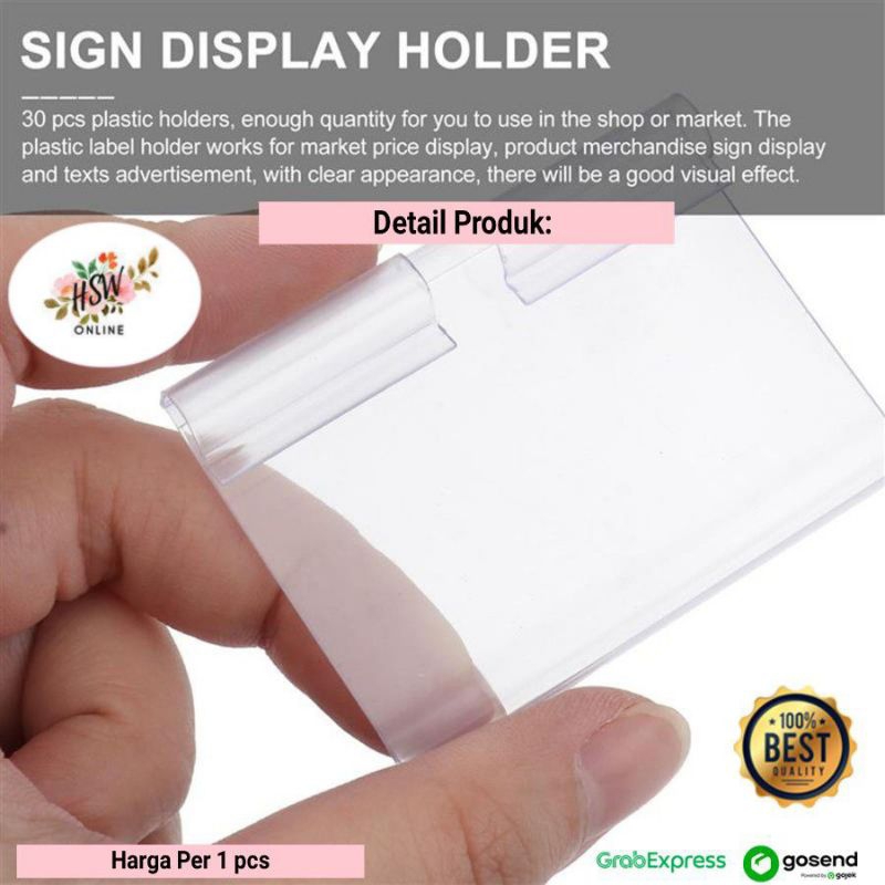 Jual Mika Label Harga Price Tag Rak Holder Display Harga Barang Toko ...