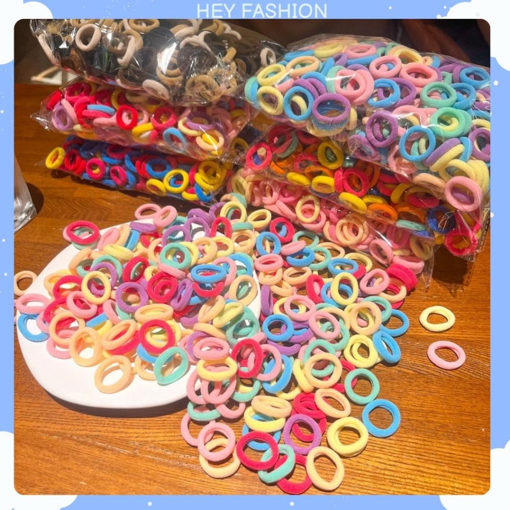 Jual HF~ Ikat Rambut IR1961 Model Donat Isi 100pcs Elastis Mini Gaya ...