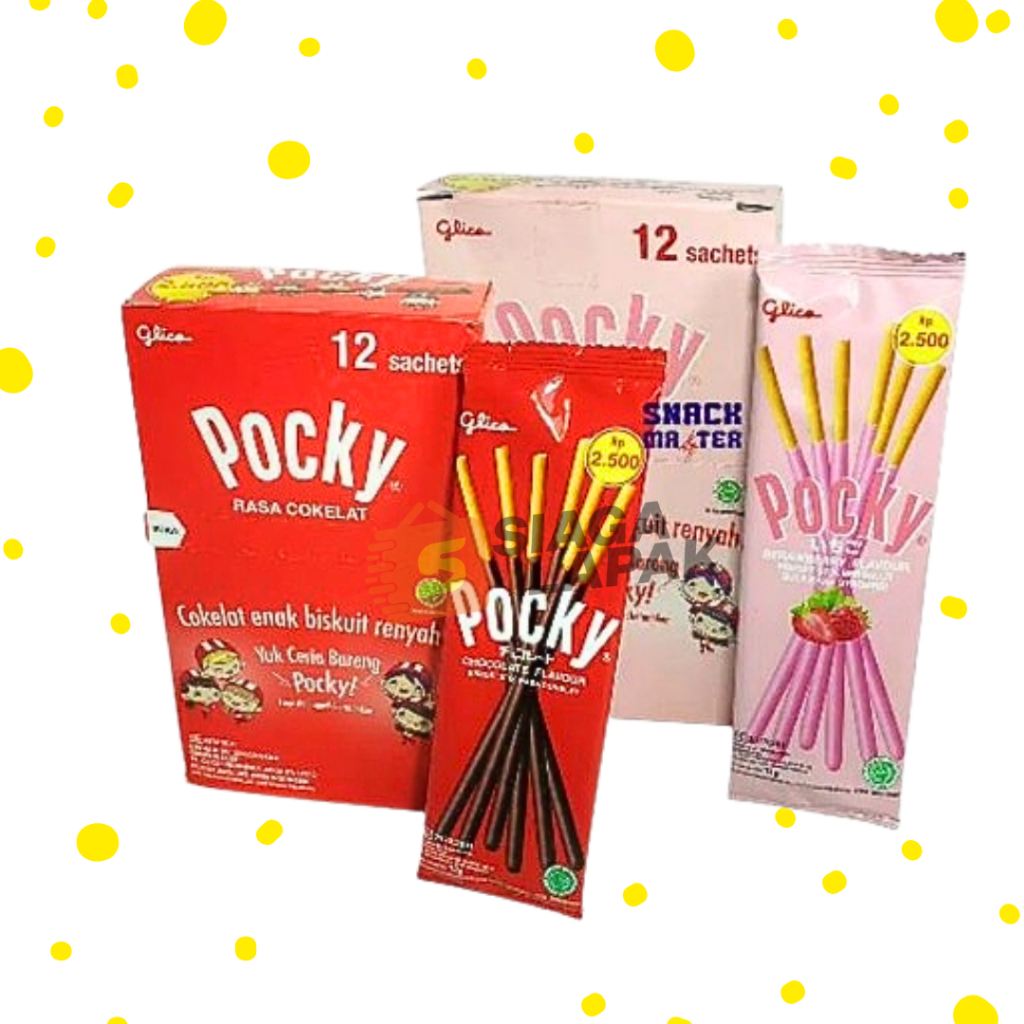 Jual Pocky Glico 1 BOX ISI 12PCS Stik Biskuit Aneka Rasa Coklat ...