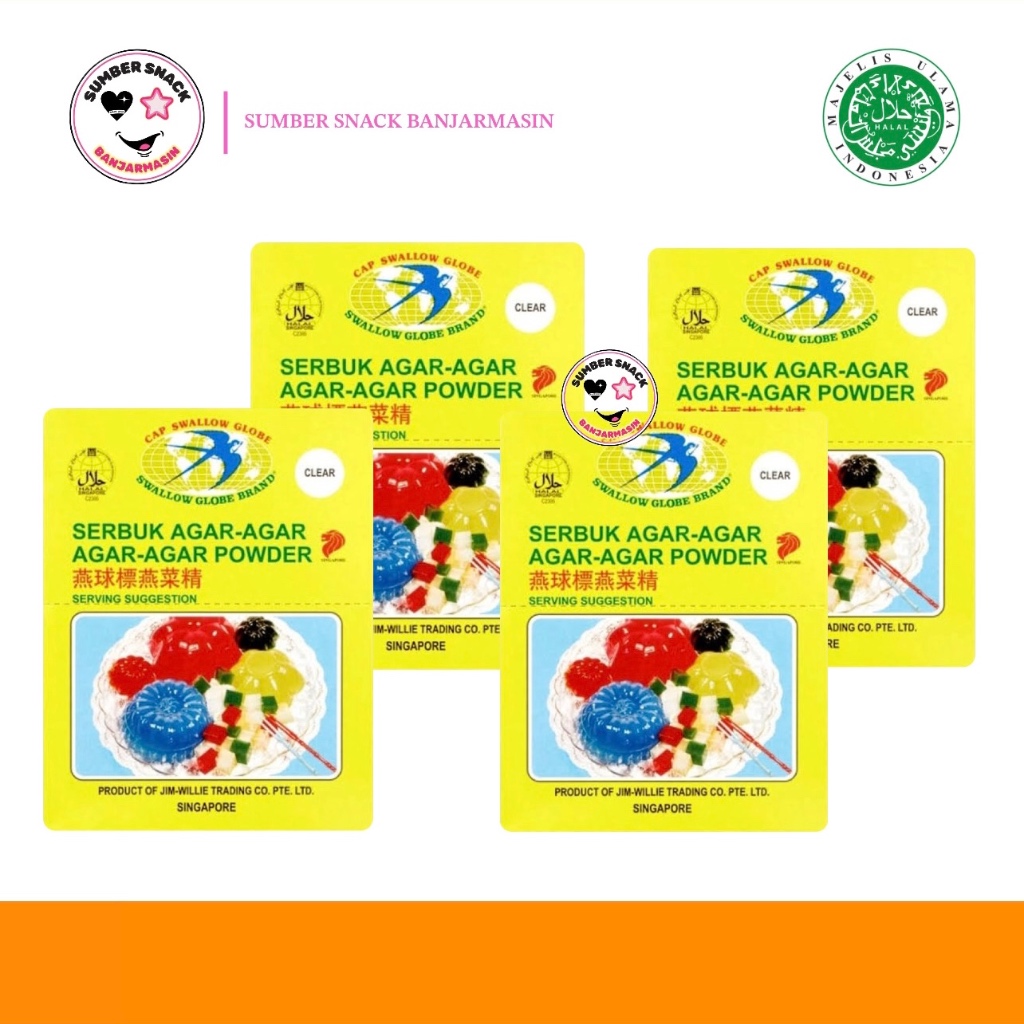Jual Swallow Globe Brand Agar Agar Powder (7g) (4 Varian) | Shopee ...