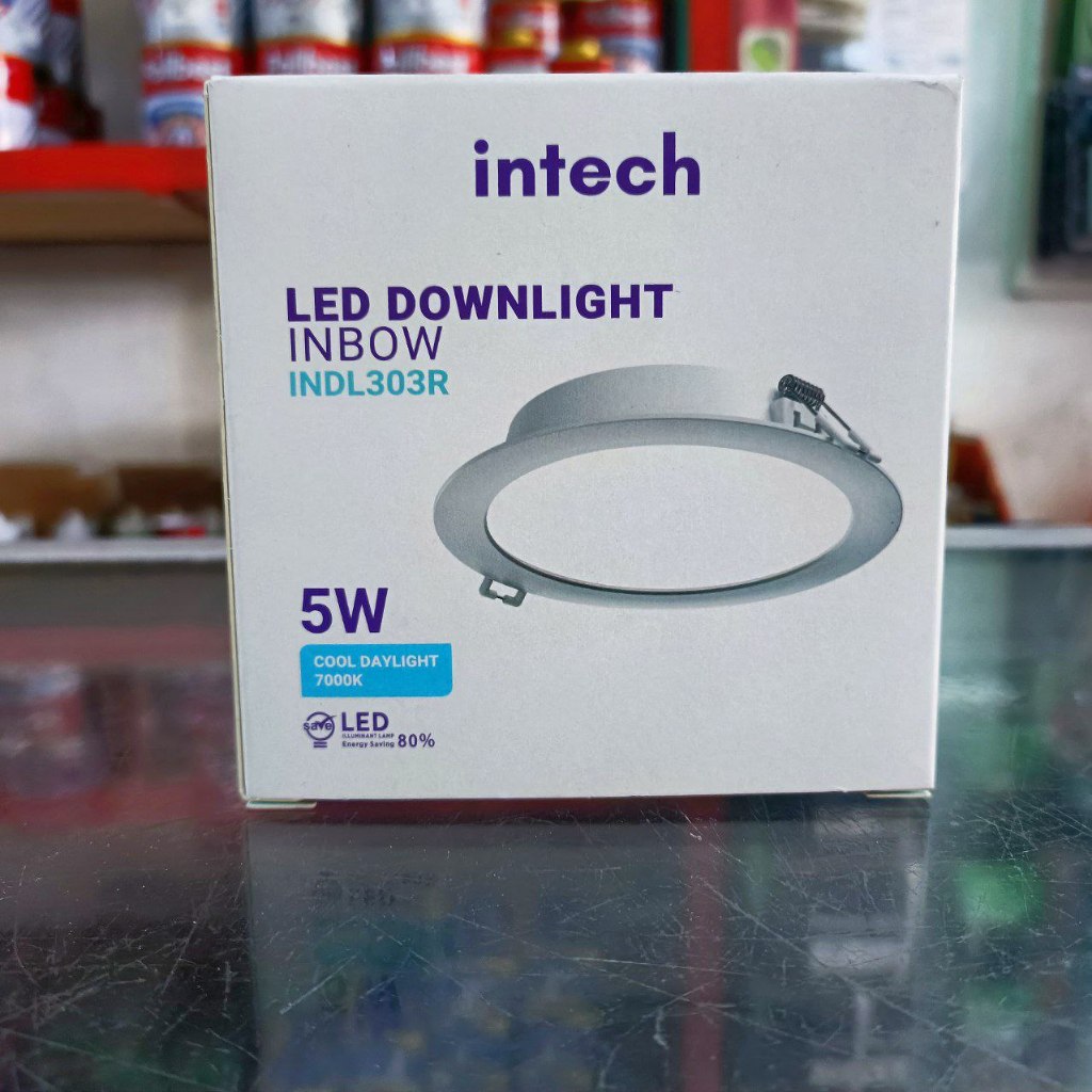 Jual Intech Lampu Plafon Downlight Inbow 5 Watt | Shopee Indonesia