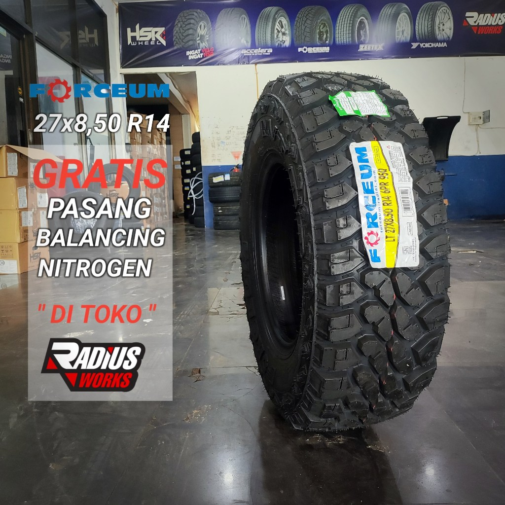 Jual Ban mobil offroad ring 14 merk forceum ukuran 27x8,50 R14 type MT ...