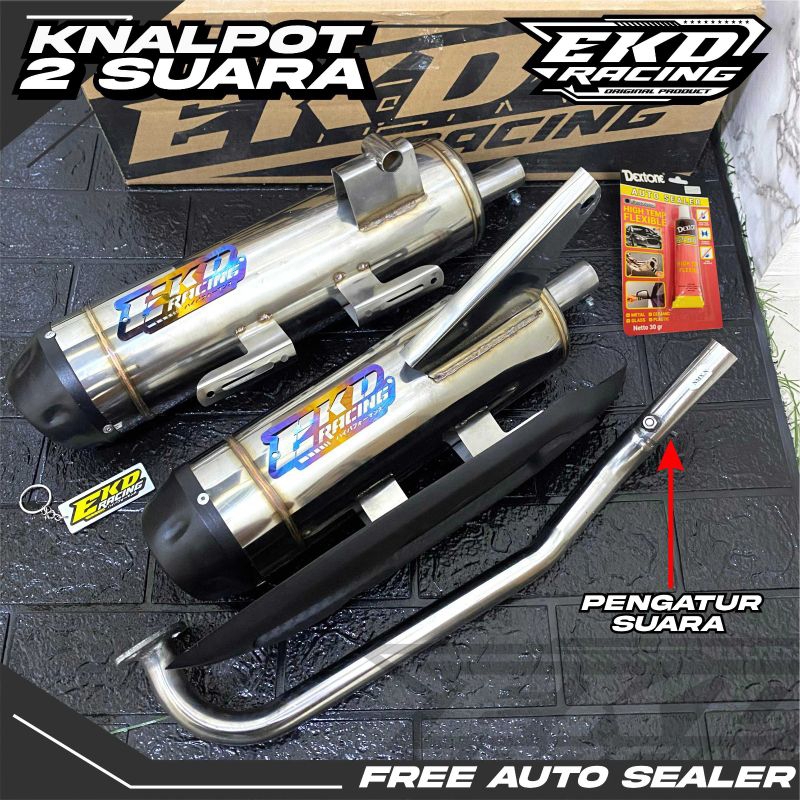 Jual KNALPOT RACING 2 SUARA RAMAH LINGKUNGAN ORIGINAL EKD RACING PNP ...