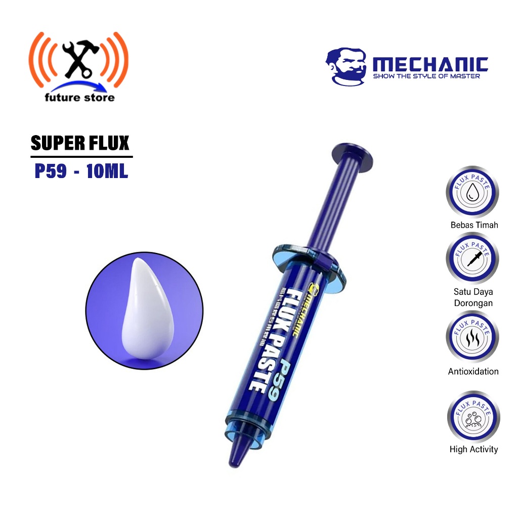 Jual T2T MECHANIC SUPER FLUX P59 10ML FLUX ORIGINAL No clean syringe ...