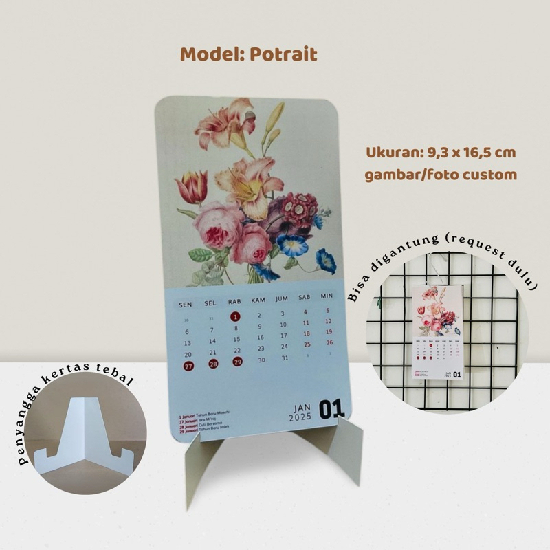 Jual Kalender Custom Mini Desk Calendar ukuran A5 dan A3 | Shopee Indonesia