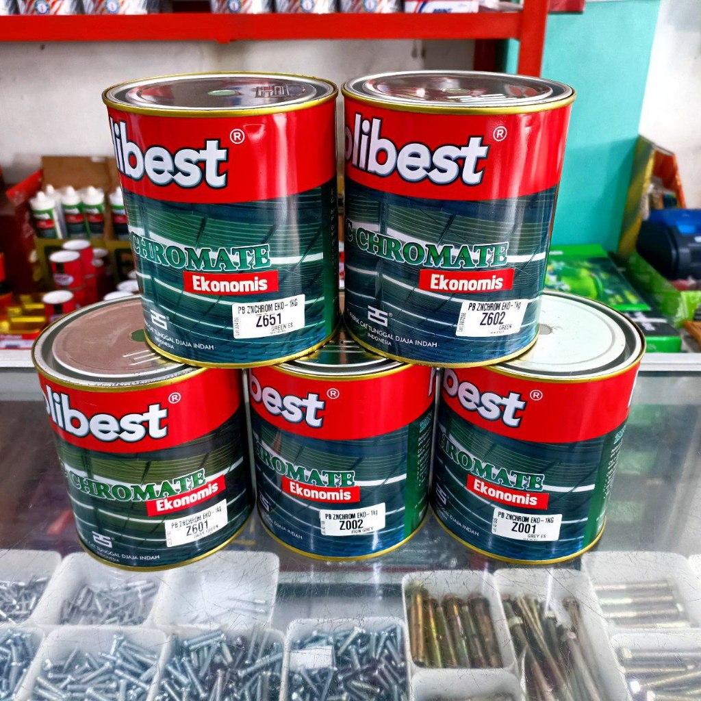 Jual POLIBEST Zinc Chromate EKONOMIS Anti Karat Grey/Green/Black/Abu ...