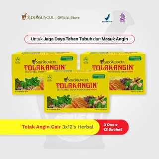 Tolak Angin Cair Herbal 3 Box Isi 36 Sachet - Masuk Angin Daya Tahan Tubuh