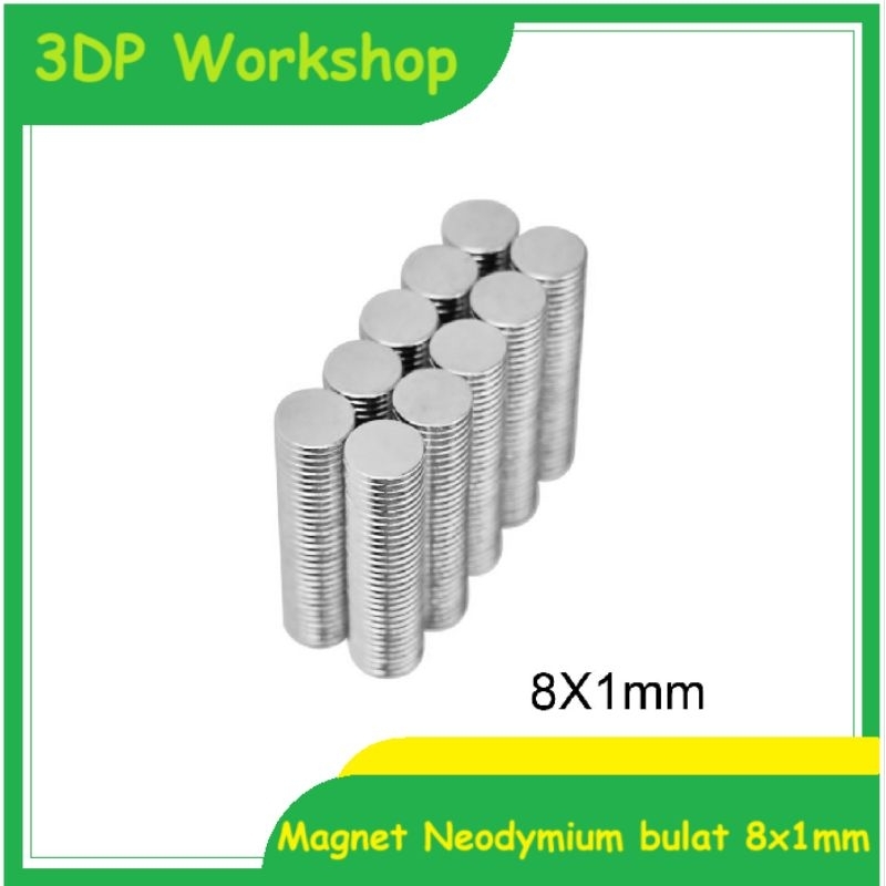 Jual Magnet neodymium bulat 8x1mm | Shopee Indonesia