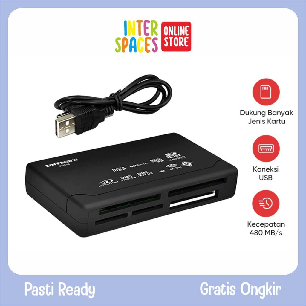 Jual Card Reader All in One Multifungsi USB 2.0 Pembaca Kartu Memori ...