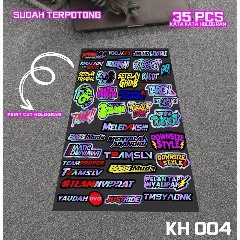 Jual Stiker pack Racing Bengkel Sticker Hologram Termurah KH004 ...