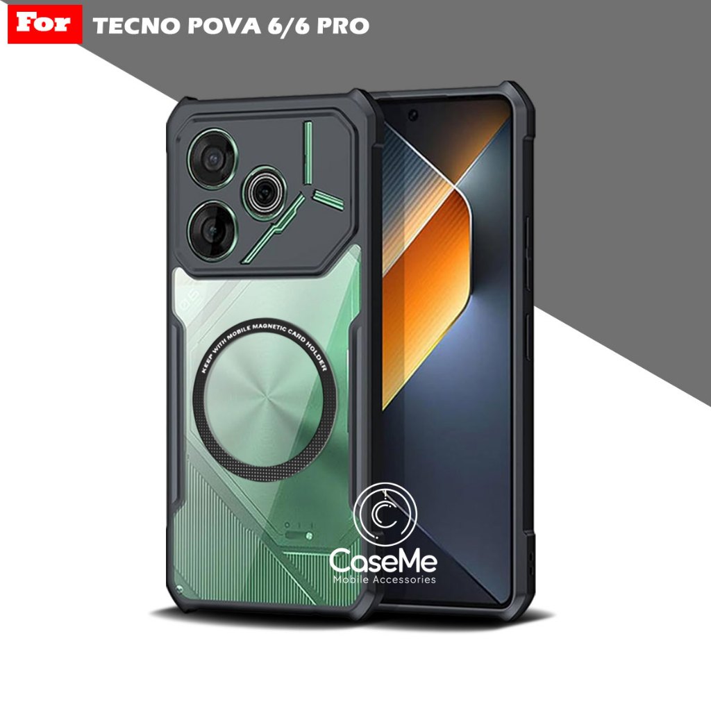 Jual Case Tecno Pova 6 6 Pro Softcase Fushion Magnetic Ring Transparan ...