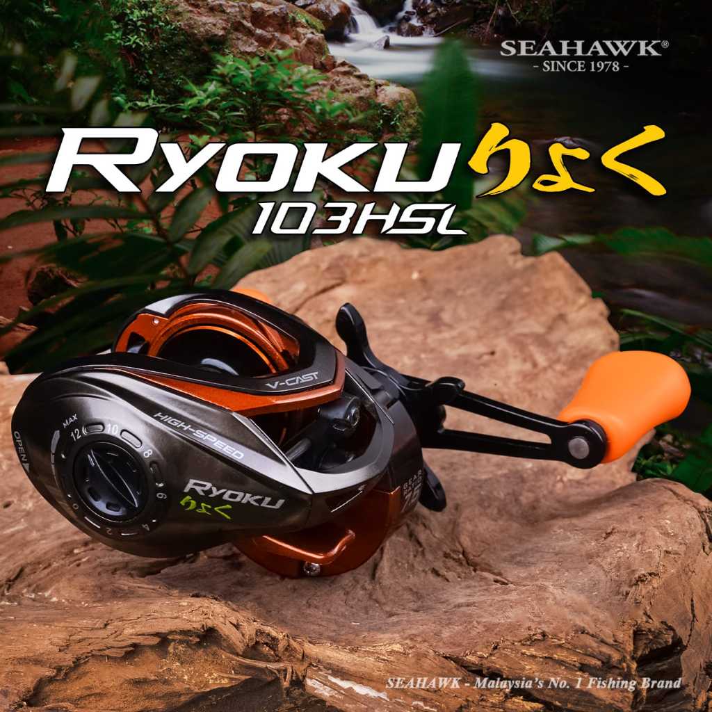 Jual Reel BC SEAHAWK RYOKU 103HSL (Bonus Shallow Spool) | Shopee Indonesia