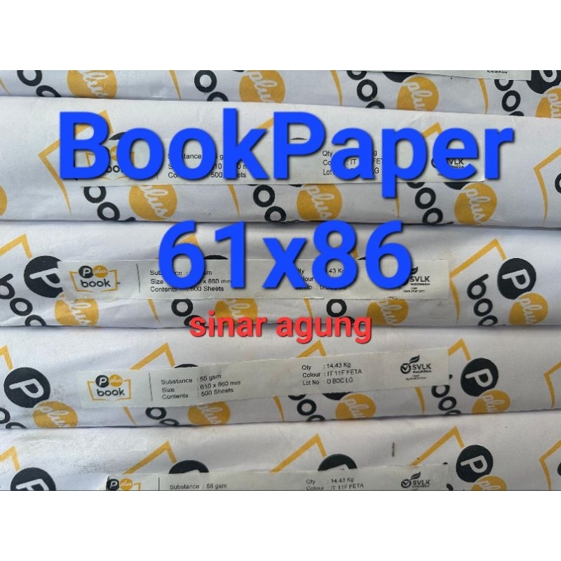 Jual BOOK PAPER PLUS KERTAS NOVEL-55gram 61X86-isi 500lembar | Shopee ...