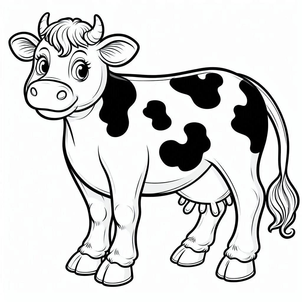 Jual Kertas Gambar Mewarnai Untuk Anak TK & Paud Tema : Sapi Isi 20