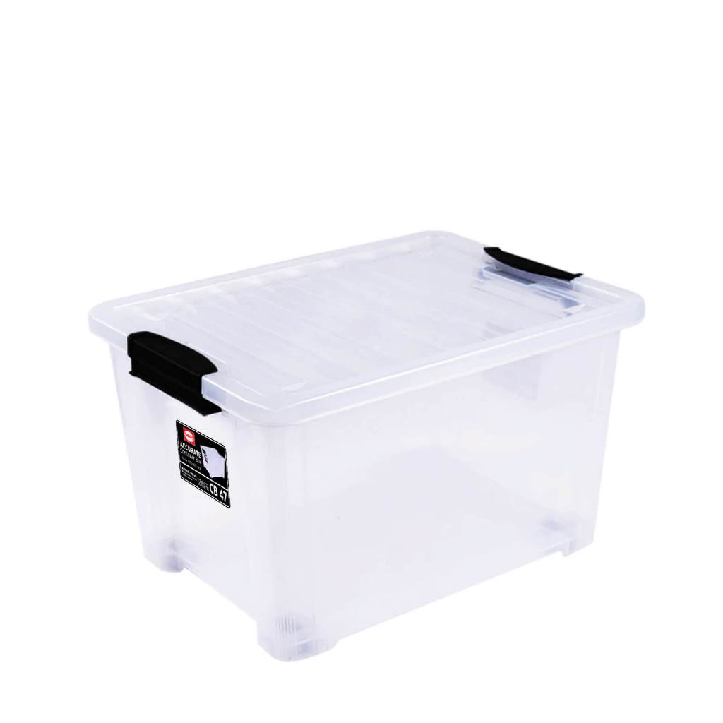 Jual Box Container 82 Liter CB 80 Roda Bening Transparan Shinpo Gaia ...