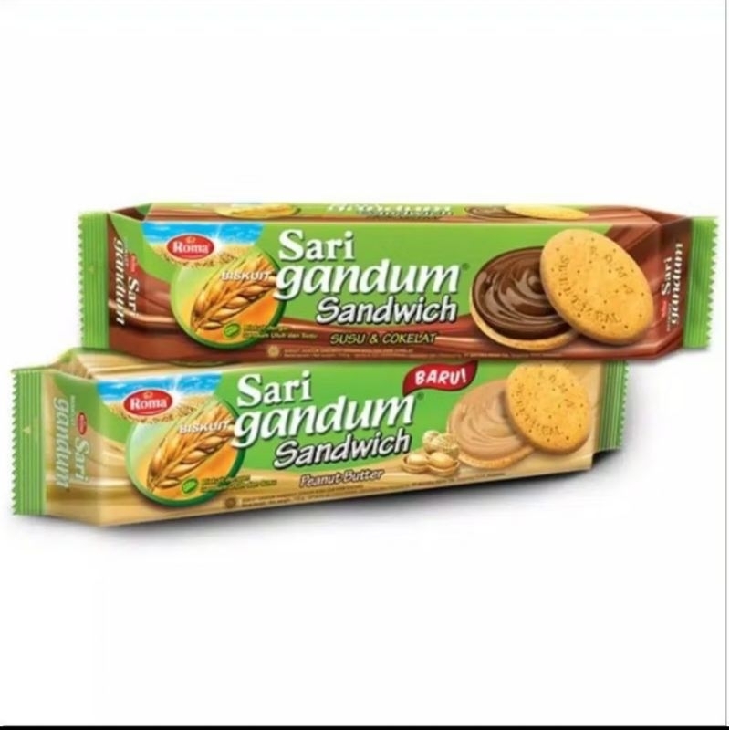 Jual Roma Sari Gandum pack coklat/ kacang 115g | Shopee Indonesia