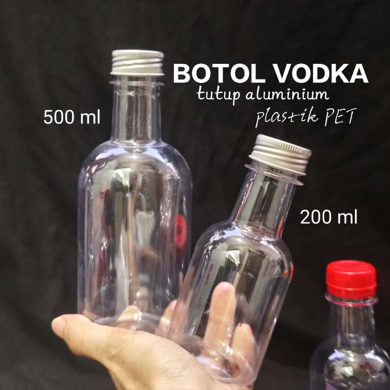 Jual BOTOL VODKAA PLASTIK 200 ML / BOTOL VODKAA 500 ML | Shopee Indonesia
