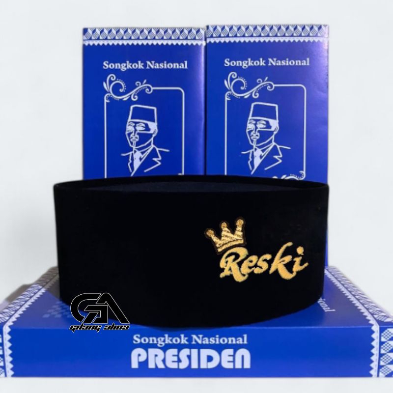 Peci Songkok Anak Dan Dewasa Costum Nama/Peci Santri Peci Sholat Request Nama