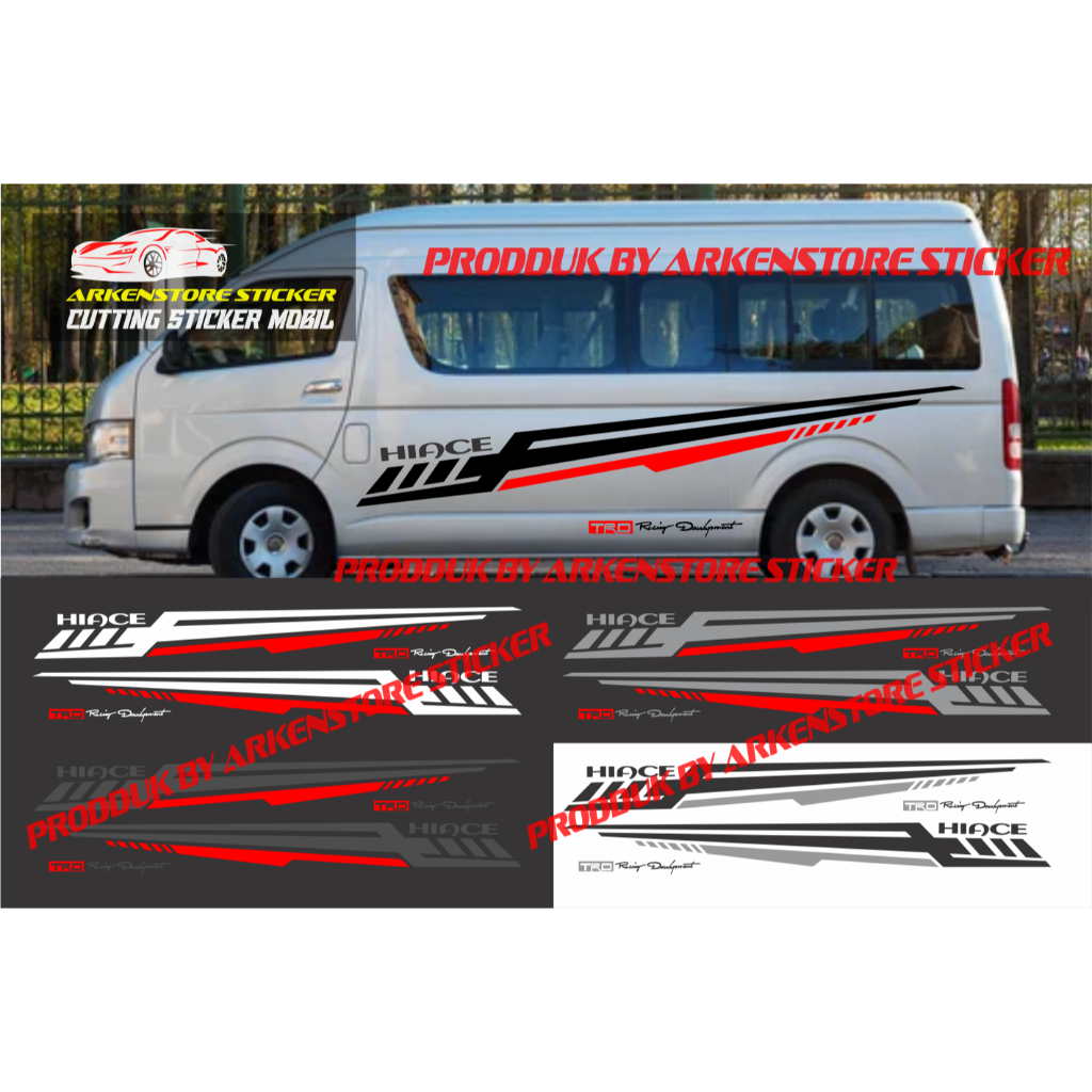 Jual Sticker striping mobil hiace stcker stiker mobil toyota hiace trd ...