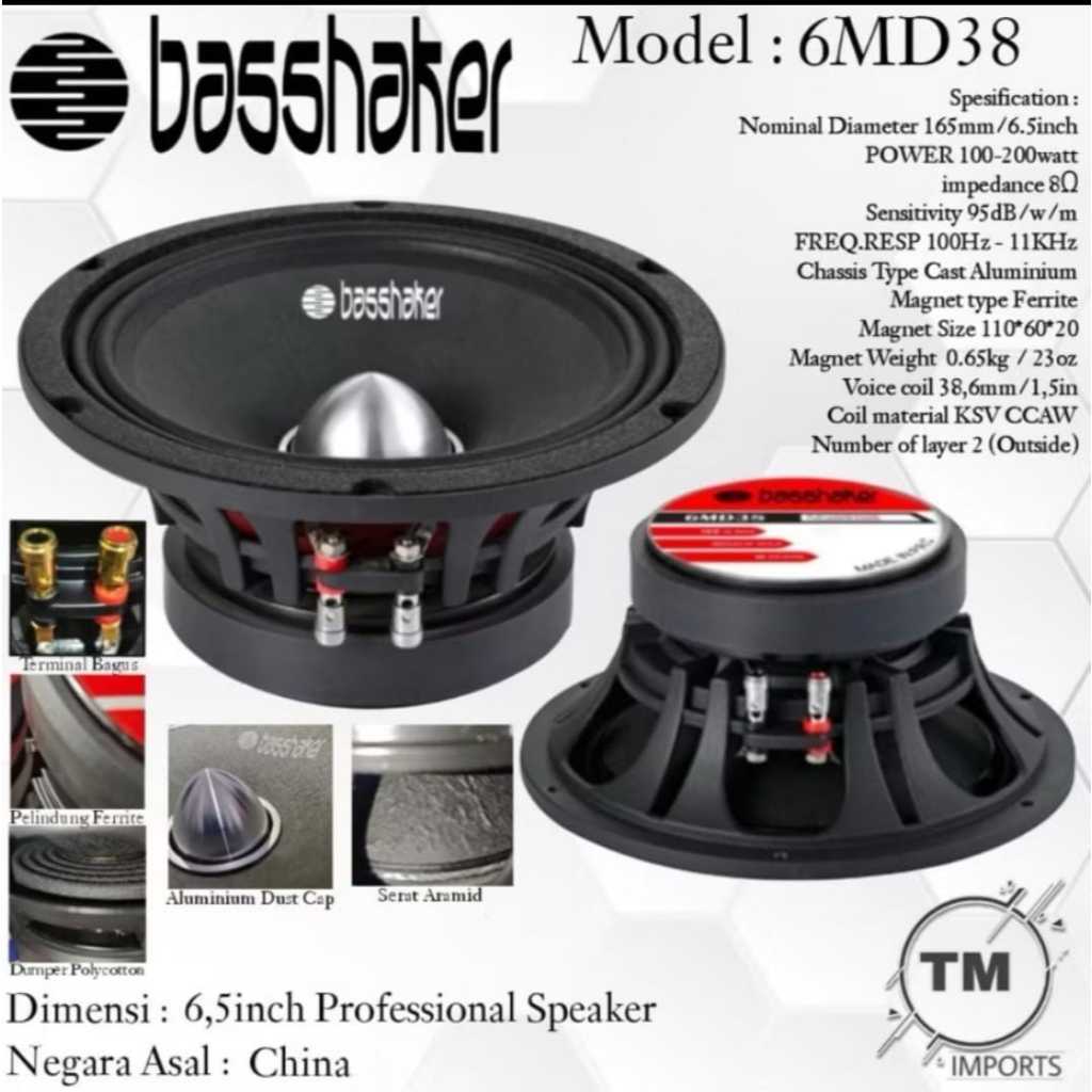 Jual speaker 6,5” Basshaker 6MD | Shopee Indonesia