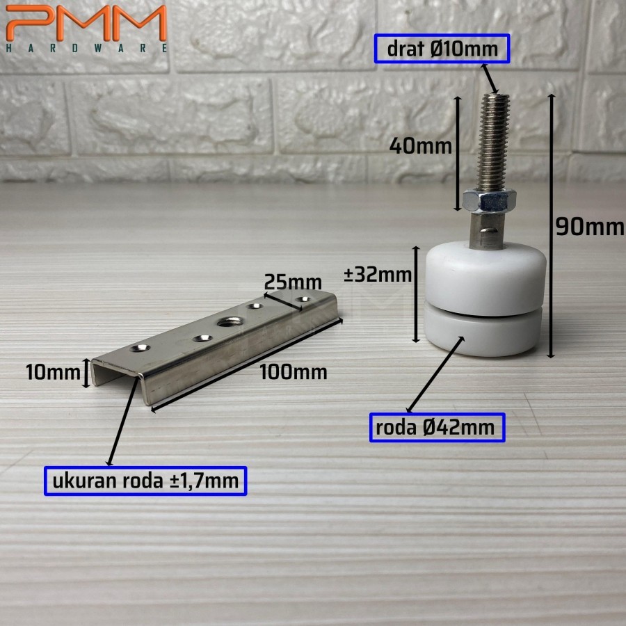 Jual roda partisi | roda pintu peredam suara - Roda Saja | Shopee Indonesia