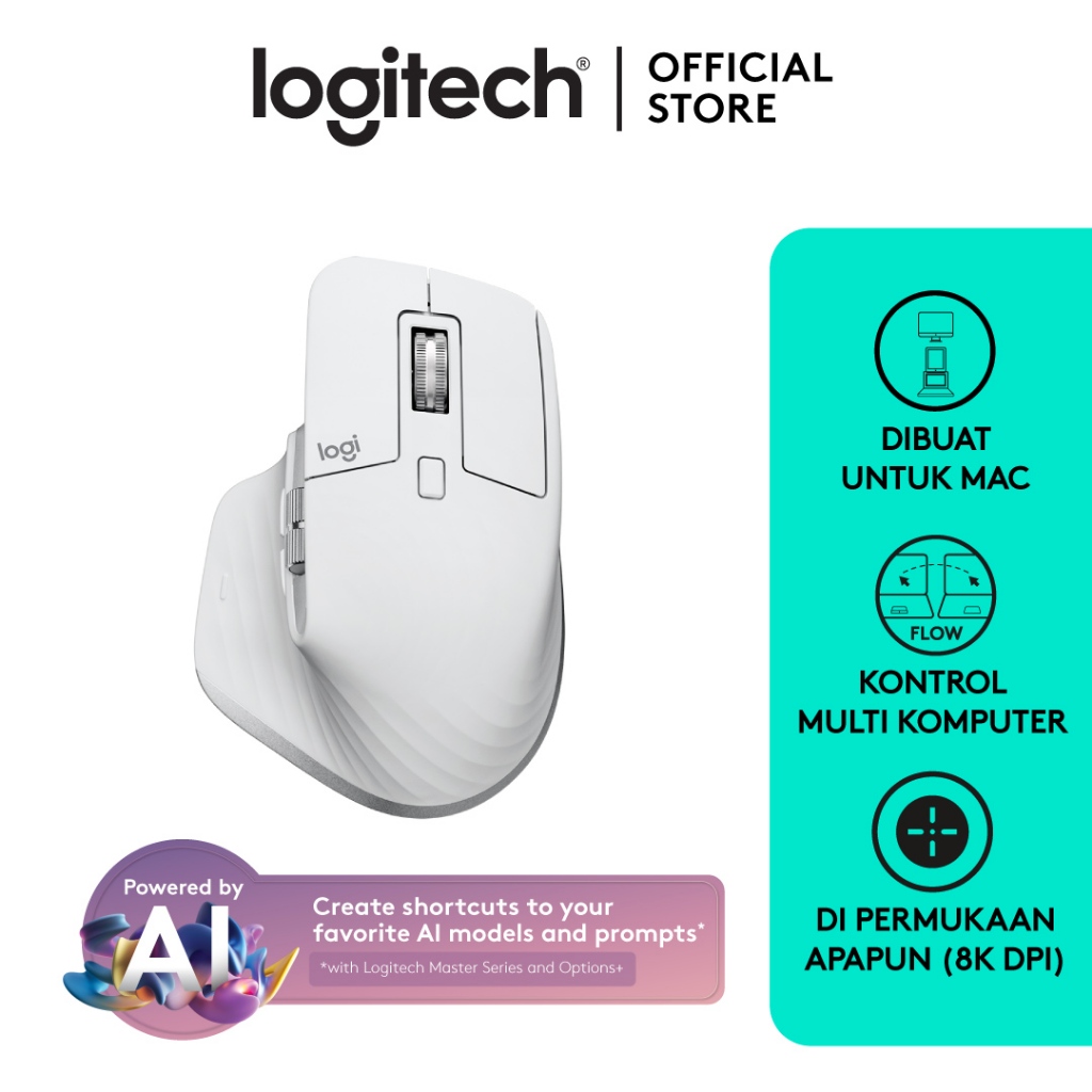 Logitech MX Master 3S Performance Mouse Wireless Bluetooth Quiet Click for Mac (2)