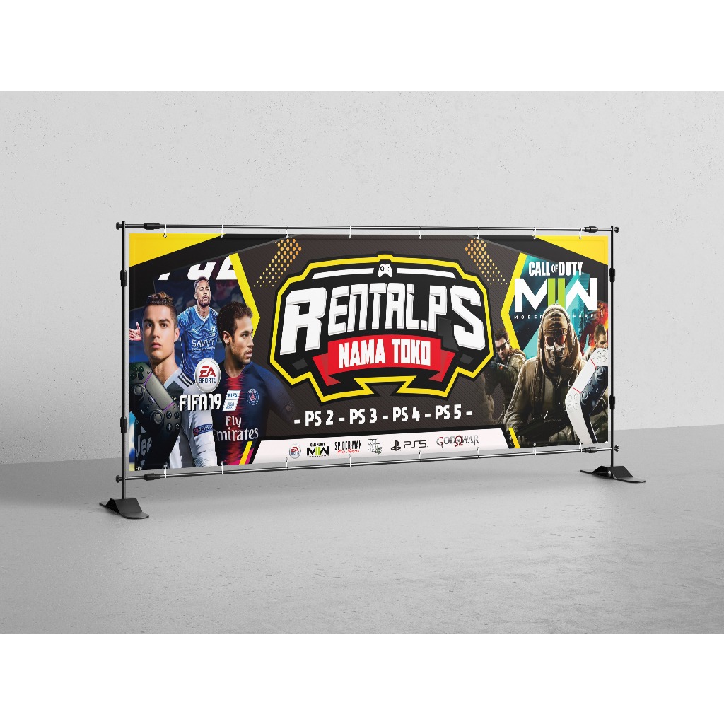 Jual BANNER SPANDUK RENTAL PS CUSTOM DESAIN & UKURAN / PROMOSI RENTAL ...
