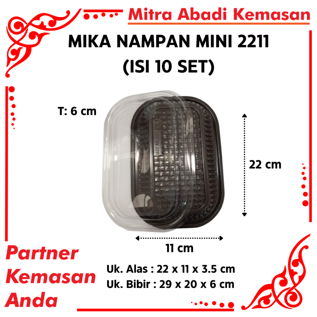 Jual MIKA NAMPAN UNTUK KUE HANTARAN | MIKA NAMPAN MINI 1122 ISI 10 SET ...