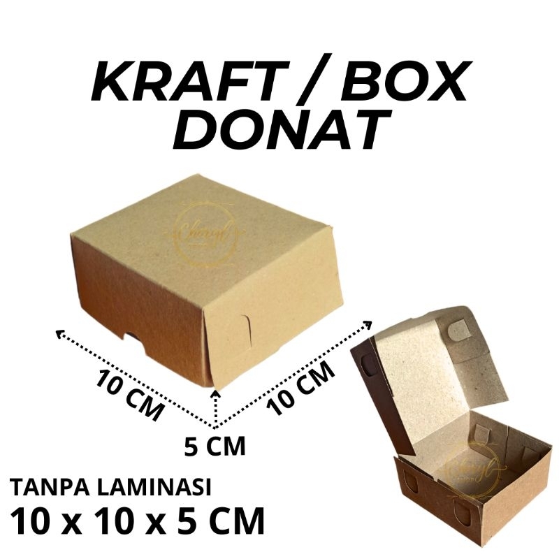 Jual (10 PCS) DOS / DUS KRAFT DONAT D1 / CROMBOLONI TANPA LAMINASI ISI ...