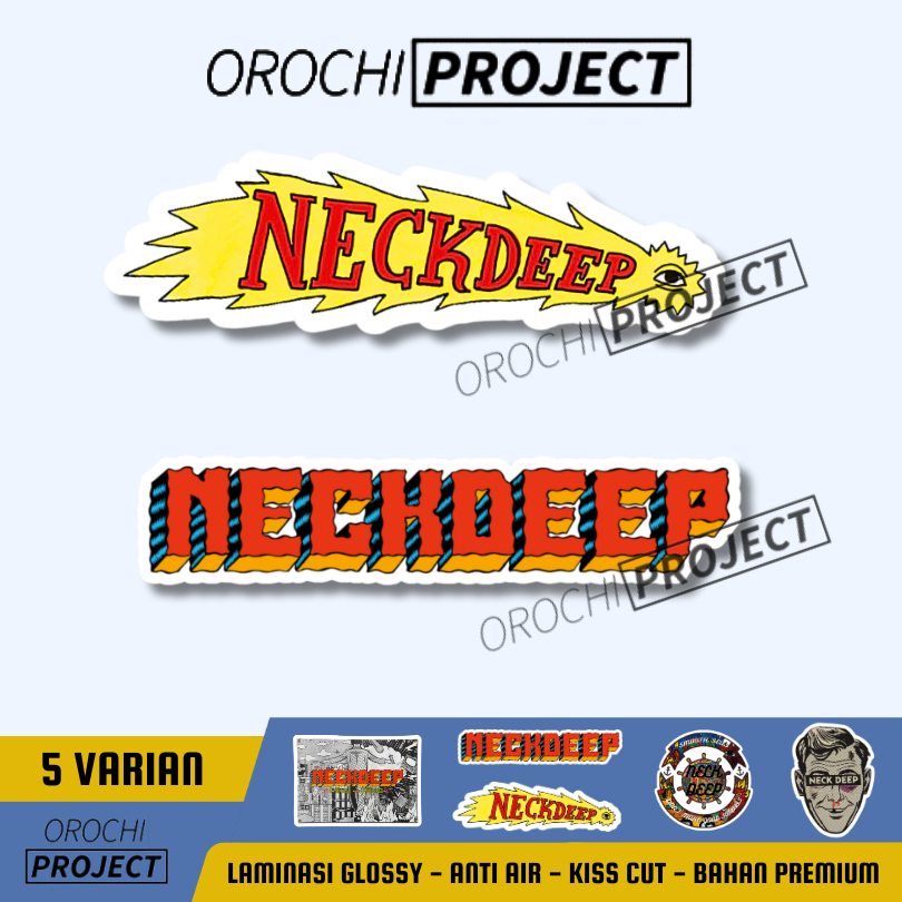 Jual Sticker Stiker Brand Logo Band NECK DEEP NECKDEEP Vinyl Glossy ...