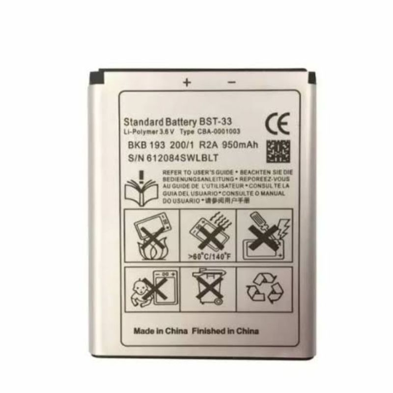 Jual Baterai Sony Ericsson SE W 830i W850 W850i W830 W830i Bst-33 BST33 ...