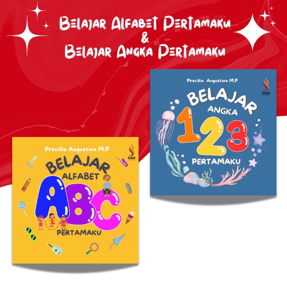 Jual Paket 2 Buku Belajar Angka 123 dan Alfabet ABC | Buku Anak ...