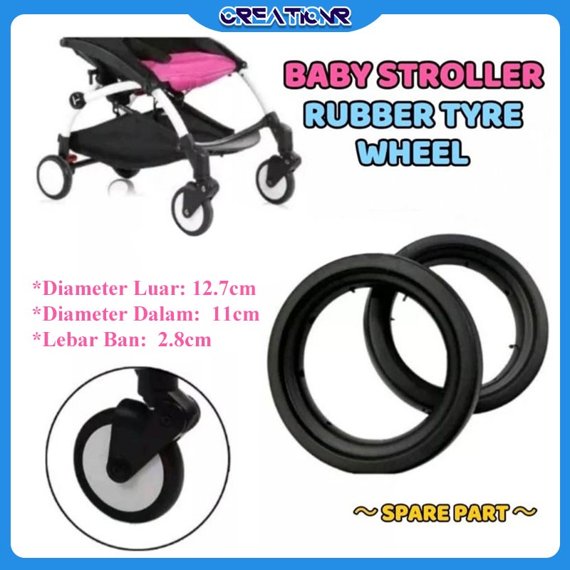 Jual 5Inch roda stroller bayi depan/ban stroller bayi/sparepart roda ...