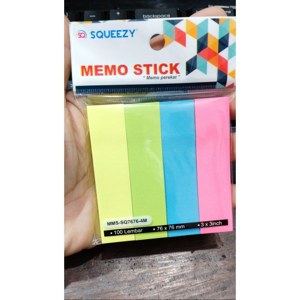 Jual SQUEEZY Memo / Sticky Notes MMS SQ 7676 (4M) | Shopee Indonesia