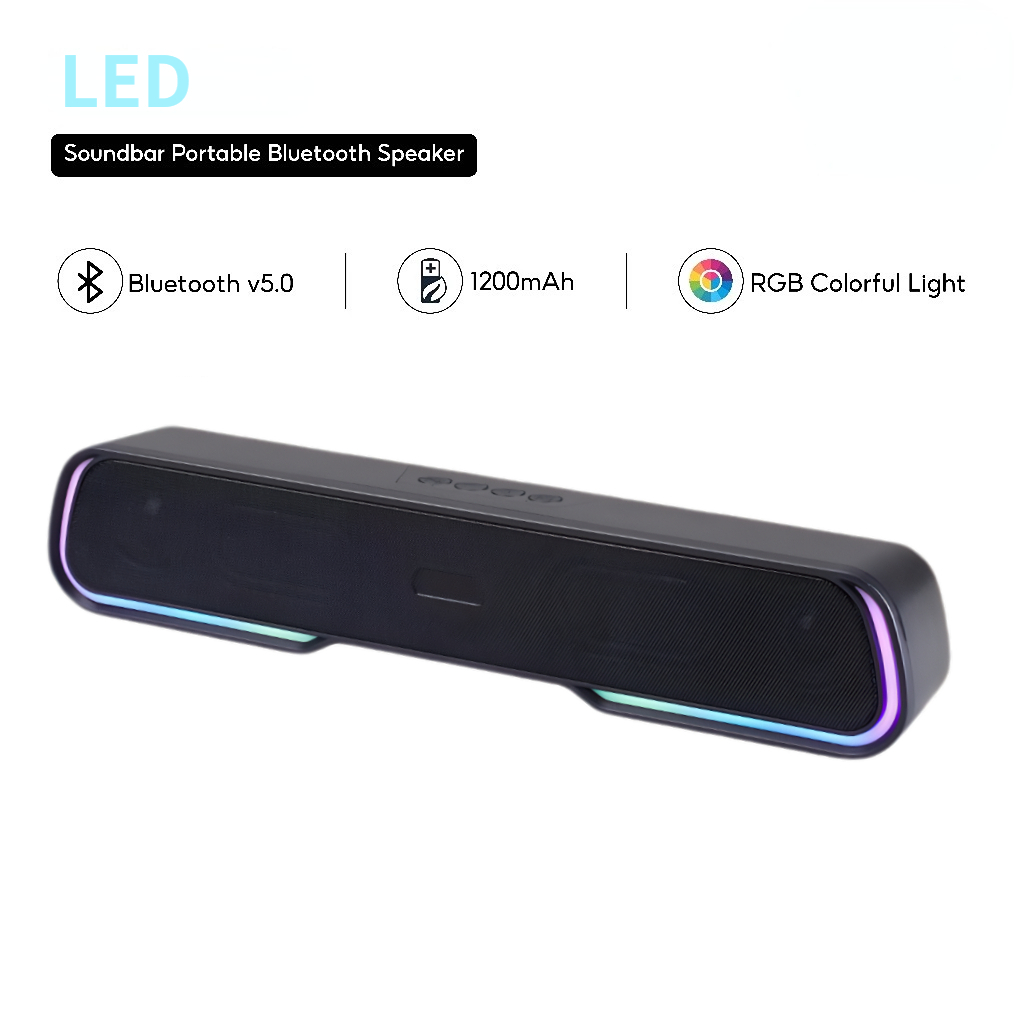 Jual Speaker Portable Bluetooth LED Stereo Bass Effect With Super Bass ...