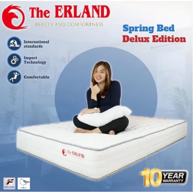 Jual The Erland Kasur Spring Bed In Box Deluxe Edition 200x180x20cm ...