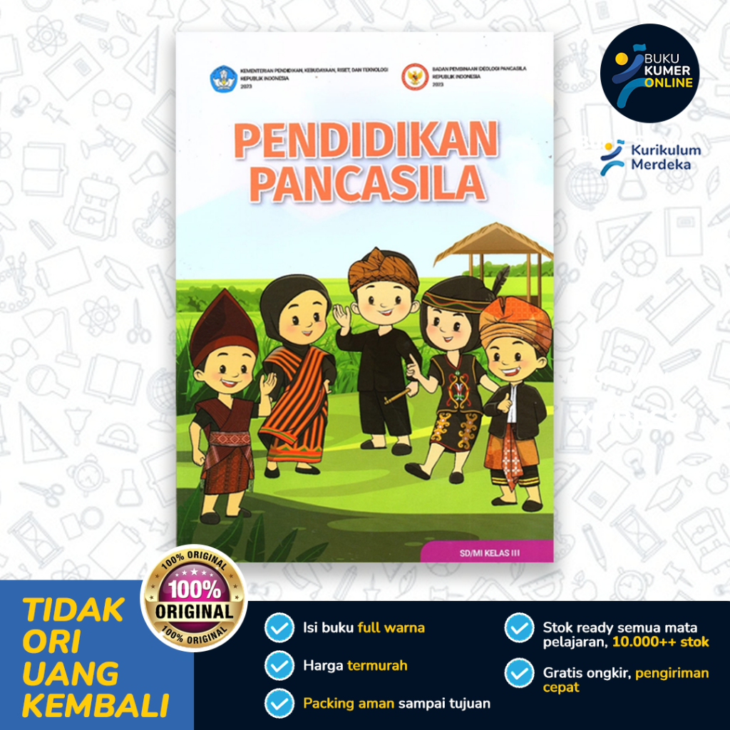 Jual Buku Siswa Pendidikan Pancasila Kelas 3 SD/MI Kurikulum Merdeka ...