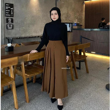 Cellie Kulot Pleats Wanita Celana Kulot Wanita Celana Casual Formal Daily Furano Premium