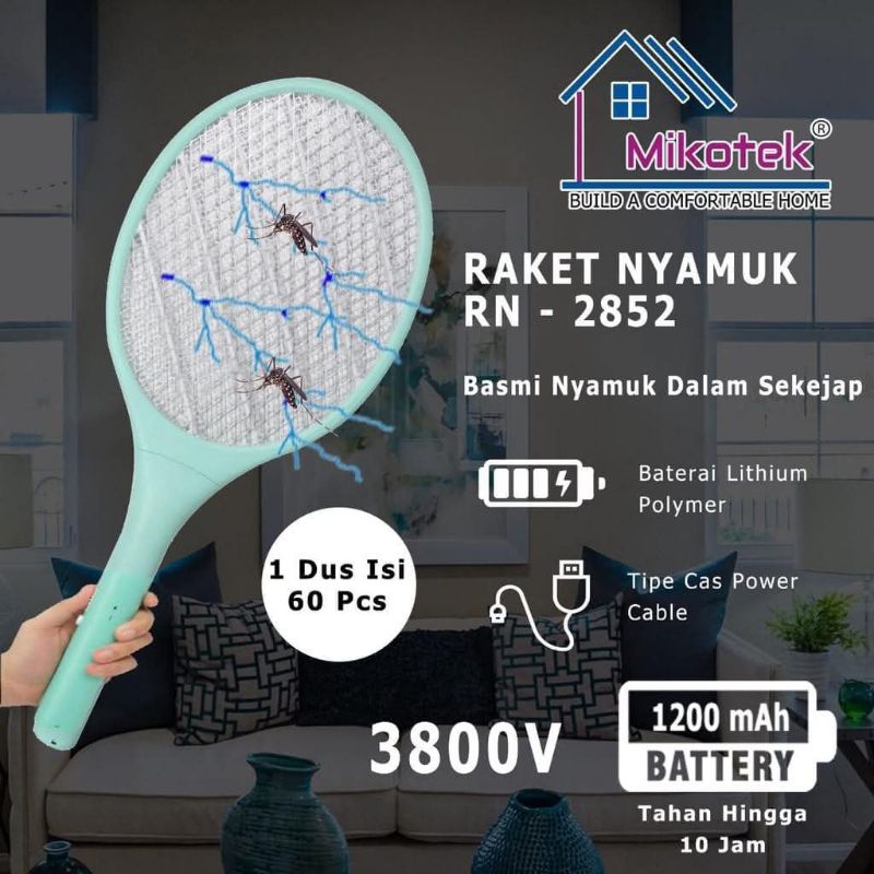 Jual RAKET NYAMUK MIKOTEK 2852 | Shopee Indonesia