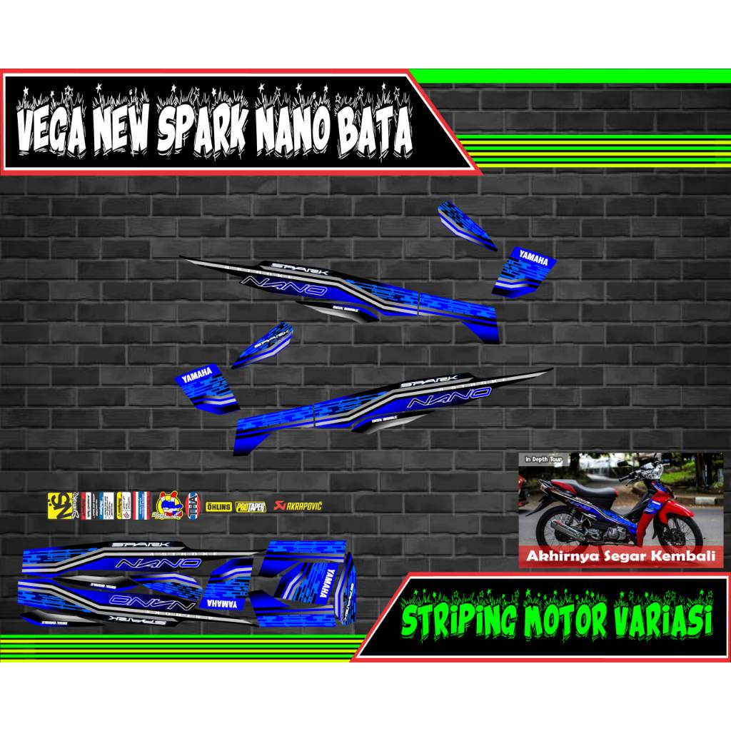 Jual decal striping stiker motor vega r new spark nano bata | Shopee ...