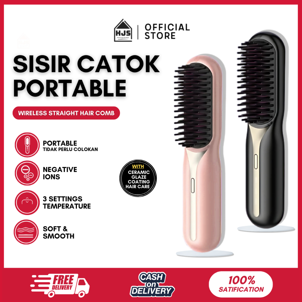 Jual [HJS] Catokan Sisir Pemanas dan Pelurus Rambut Portable / Portable ...