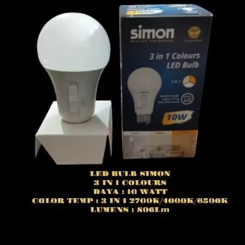 Jual Lampu Led Bulb 3 in 1 Colours SIMON / Bohlam Lampu Led Tricolor ...