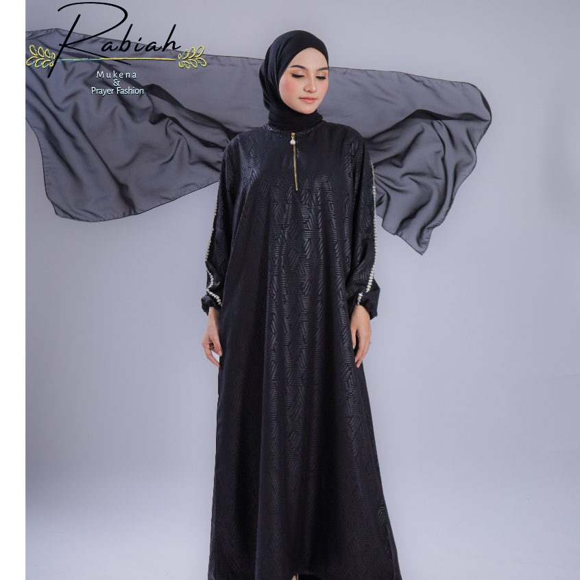 Jual RABIAH - Abaya Wolfis Embos AZALEA Motif Premium Mewah | Shopee ...