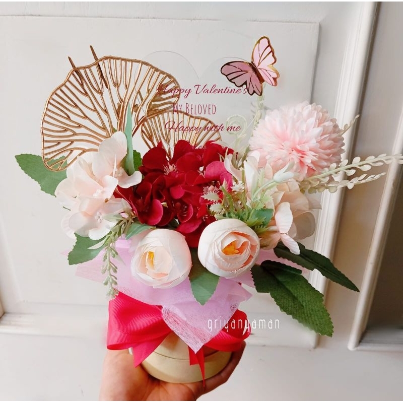 Jual Bloom box Bunga Akrilik Mini | Hadiah Bunga Cantik Artificial ...