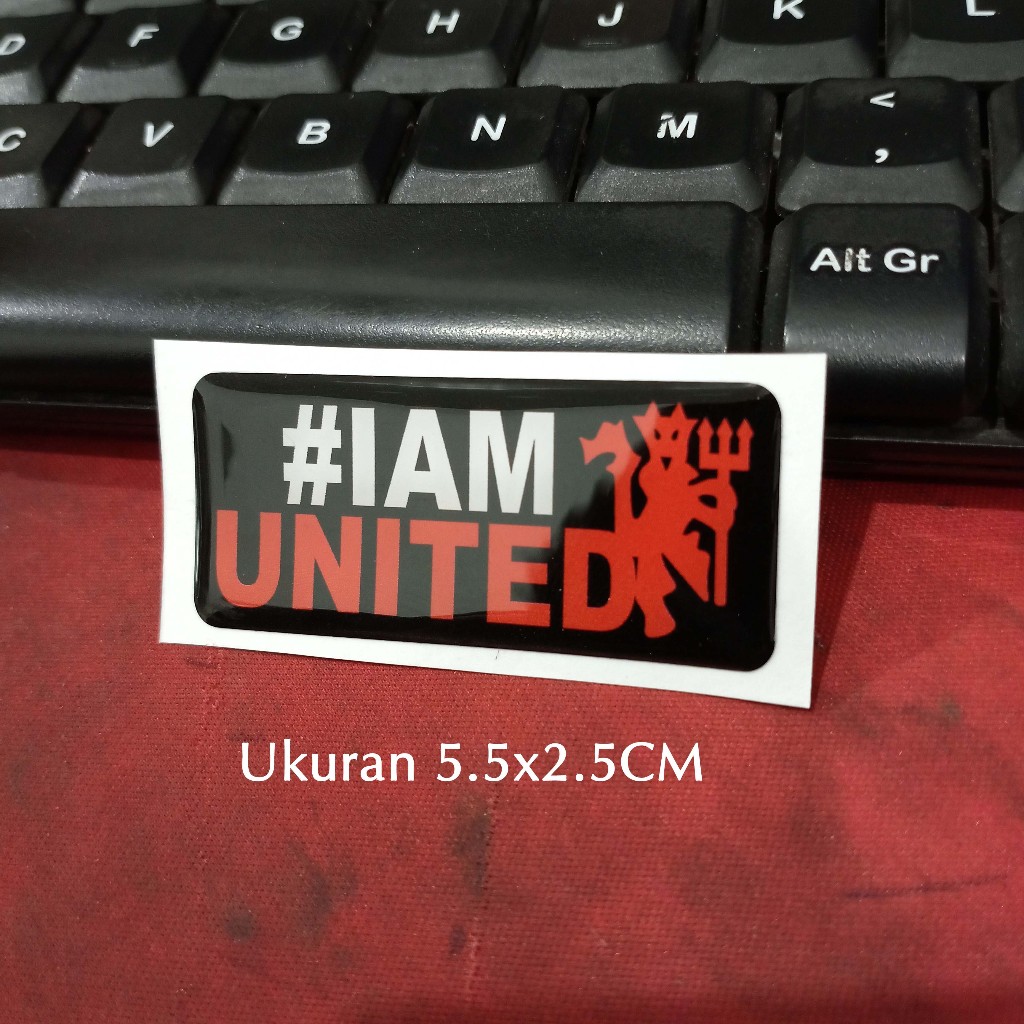 Jual Sticker Timbul Resin IAM UNITED PANJANG MU Stiker Logo Lycal 3D ...