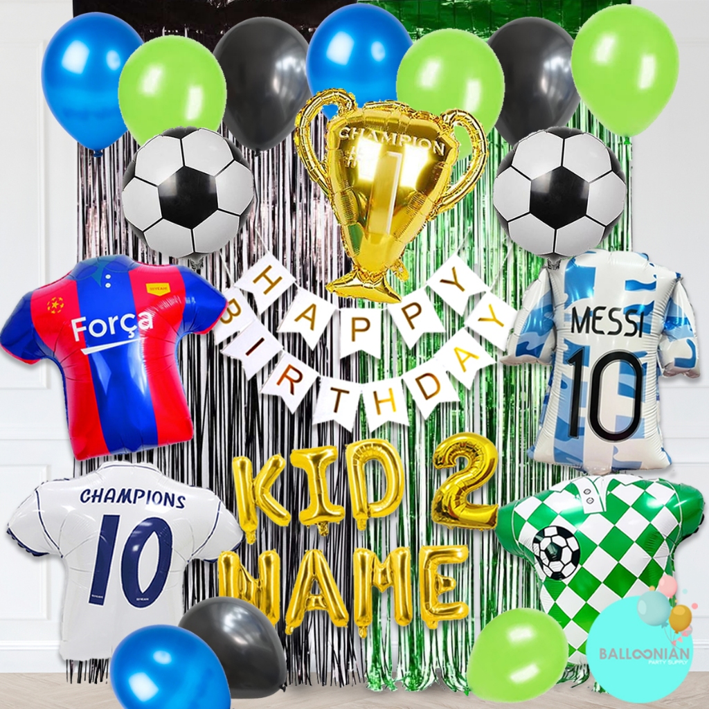 SOCCER SIMPLE DECORATION SET/BALON FOIL BOLA SEPAK/DEKORASI ULANG TAHUN/FOOTBALL/HAPPY BIRTHDAY KID