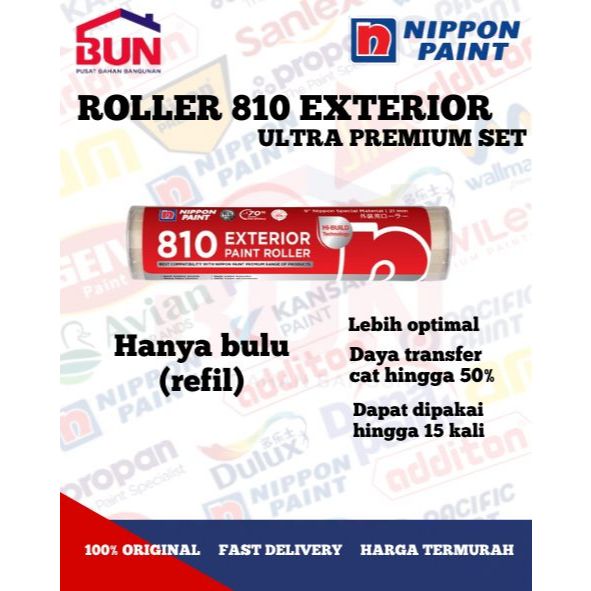 Jual Nippon Paint Refill Roll Exterior 810 Ultra Premium (HANYA BULU ...