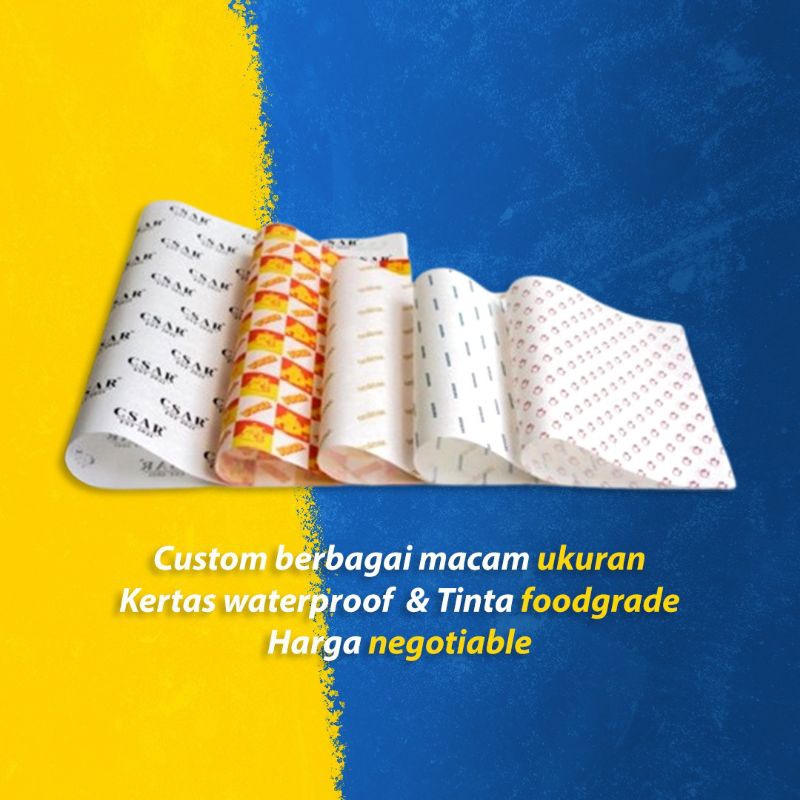 Jual Custom Kertas Roti Foodgrade | Baking Paper | Wrapping Paper ...