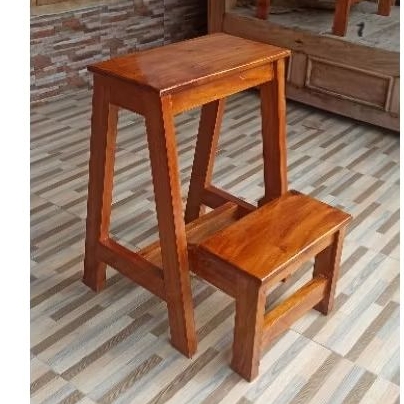 Jual Kursi Tangga Kayu Kursi Kayu Ganda Kursi Kayu Tangga | Shopee ...