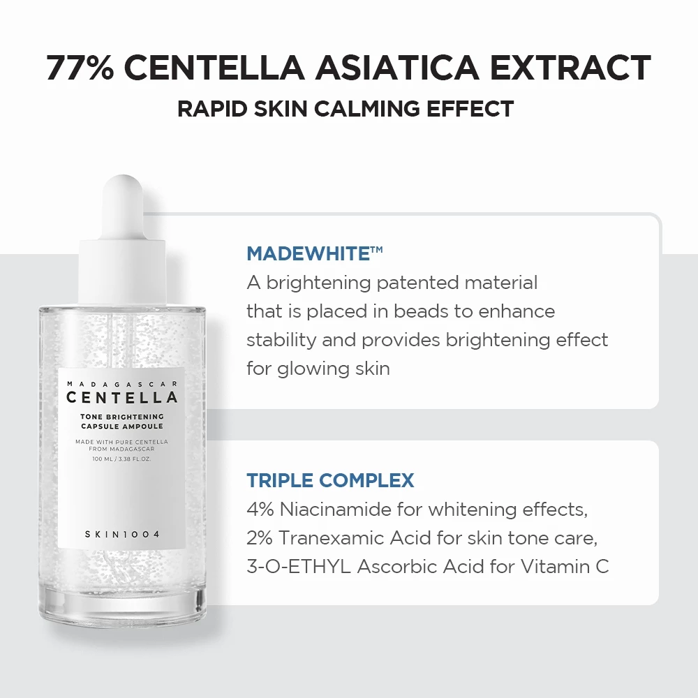SKIN1004 Tone-up Essential Set (Tone Brightening Capsule Ampoule 100ml + Capsule Cream 75ml + Gel Foam 125ml) - foto 1